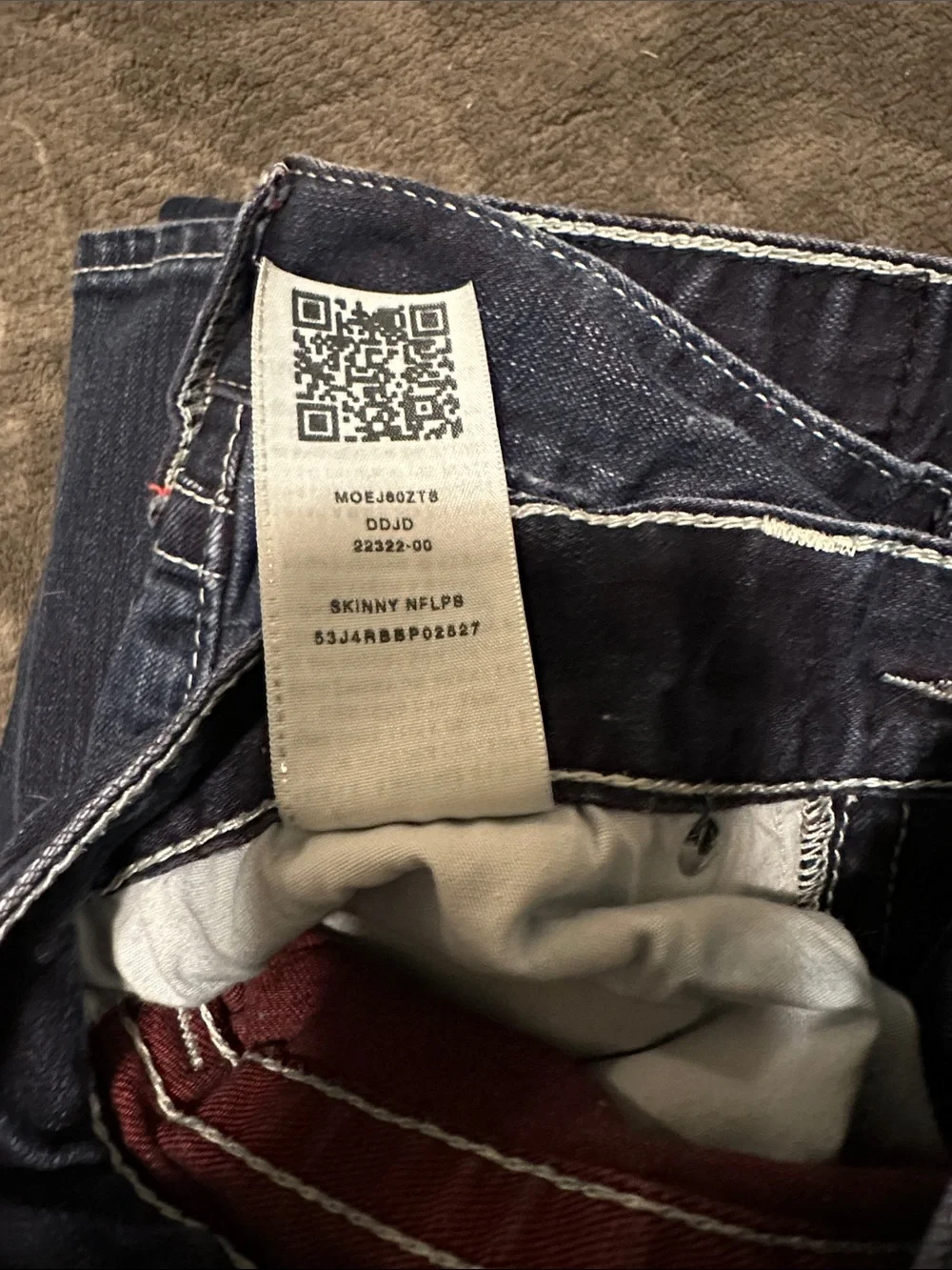 True Religion Dark Blue Sz 33 Skinny Jeans